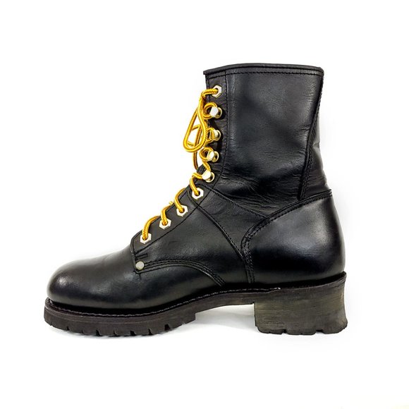 AdTec Mens 9” Logger Boot - Black Leather NWOT - Picture 7 of 15